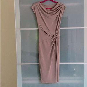 Draped knit dress